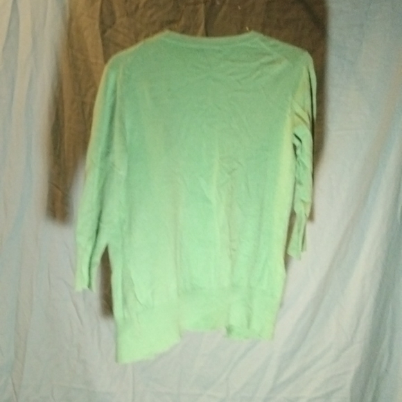 Light Green sweater, button up, size small, brand Merona - Picture 3 of 4